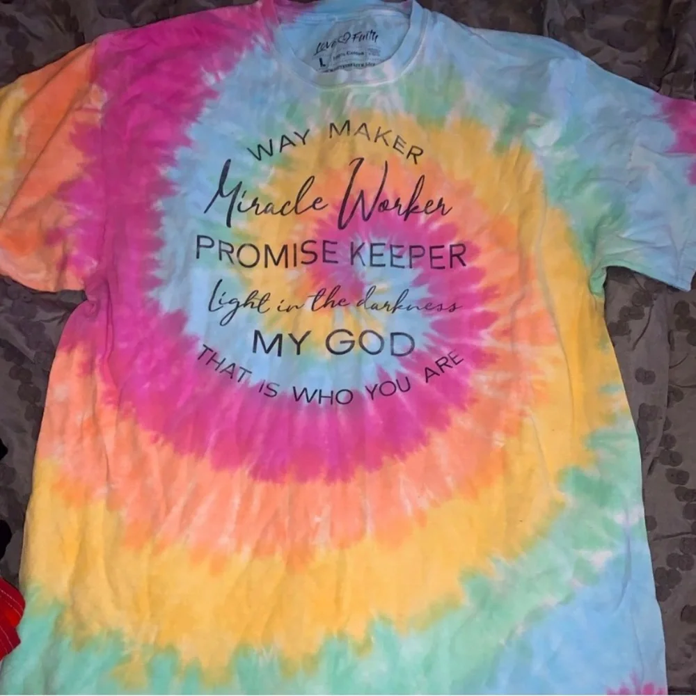 Love & Faith Tie-dye T-shirt - Picture 3 of 5